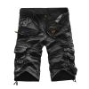 Men's Casual Loose Fit Cargo Shorts, Straight Multi-Pocket Cotton Outdoor Wear