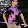 2022 Men's Shirt 3D Digital Print European Street Hawaiian Print Shirt