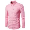 Men Dress Shirts Casual Long Sleeve Slim Fit Business Button Shirt