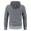 Men's Thickened Fleece Knitted Hooded Sweater Coat