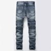 Men Denim Jeans Slim Fit Black Stretch Destroyed Ripped Skinny Jeans