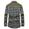 Men's Casual Long Sleeve Fleece Sherpa Flannel Plaid Shirt