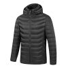 Heated Jacket Electric Heating Coat Lightweight Winter Hooded Jacket with 3-Level Heating Modes 8 Heating Zones Detachable Zipper Hood