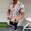 European and American high quality beach style men's shirts 3D digital printing shirts