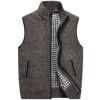 Men's Full-Zip Knitted Cardigan Sweaters Vest Jacket with Pockets