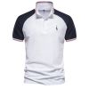 Men's Short Sleeve Solid Stretch Polo Shirt Causal Shirt