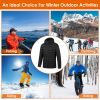 Heated Jacket Electric Heating Coat Lightweight Winter Hooded Jacket with 3-Level Heating Modes 8 Heating Zones Detachable Zipper Hood