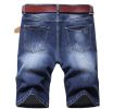 Men's Jean Shorts Ripped Denim Short Distressed Slim Fit