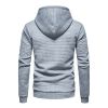 Mens Hooded Sweatshirt Casual Long Sleeve Drawstring Waffle Knit Pullover Hoodies