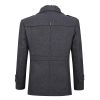 Men's Detachable Scarf Collar Slim Warm Wool Blend Overcoat