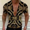 Men's Summer Lapel T-Shirt Shirts Hawaiian Short Sleeve Shirts short sleeve