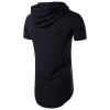 Mens Hipster Hip Hop Long Drop Tail Hoodie Side Zipper T Shirt Longline Pullover Shirts