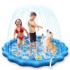 Sprinkler Splash Pad For Kids 68IN Inflatable Blow Up Pool Sprinkle Play Mat Summer Outdoor Water Toys