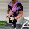 2022 Men's Shirt 3D Digital Print European Street Hawaiian Print Shirt