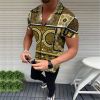 2022 Summer Hot Hawaiian 3D Digital Printing Striped Business Classic Style Men's Shirts