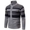 New Autumn Winter Cardigan Men Sweaters Jackets Coats Fashion Striped Knitted Cardigan Slim Fit Sweaters Coat Mens Clothing 2022