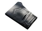 Men Jeans Ripped Slim Straight Fit Biker Jeans With Zipper Deco