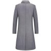 Men's Long Trench Coat Notch Lapel Single Breasted Overcoat