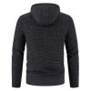 Men's Thickened Fleece Knitted Hooded Sweater Coat