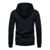 Mens Hooded Sweatshirt Casual Long Sleeve Drawstring Waffle Knit Pullover Hoodies